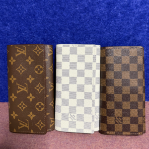 long wallet for women white check,brown check,classical