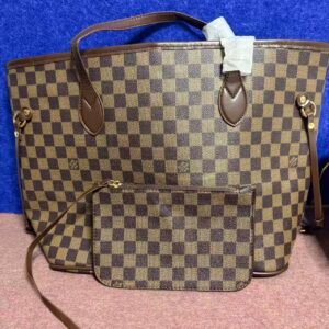 Lulu Brown check neverfull bag