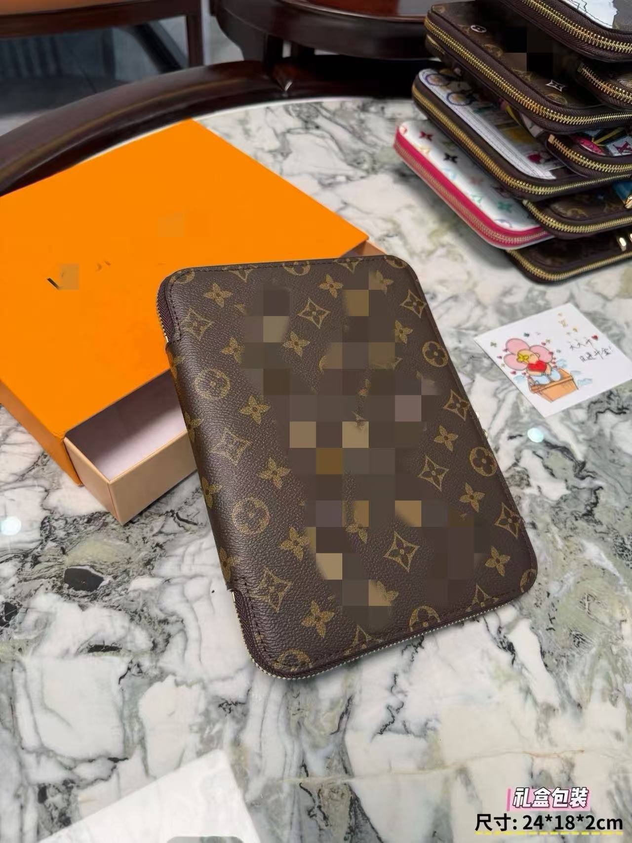 LULU Premium Leather Document Organizer Pouch