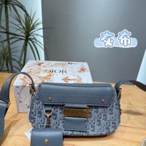 D Vintage Grey Jacquard Shoulder Bag