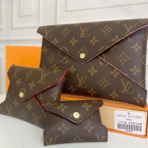 LULU Vintage Monogram 3-in-1 Envelope Pouch Set